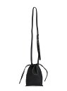 PATRICK STEPHAN PATRICK STEPHAN / Leather cell phone bag 039 drawstring 039 ドローストリング レザー ショルダーバッグ パトリック ステファン バッグ ショルダーバッグ ブラック グレー【送料無料】