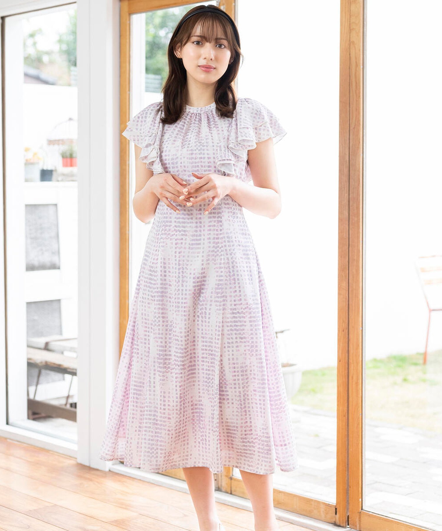 【SALE／55%OFF】MISCH MASCH モザイクチェックワンピース ミッシュマッシュ ワンピース・ドレス ワンピース ピンク ブラック ブルー【送料無料】のサムネイル