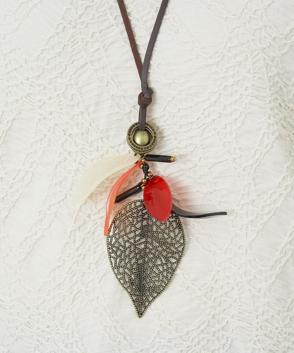 【SALE／50%OFF】GIANNI LO GIUDICE（小さいサイズ） [日本製]リーフモチーフワントップネックレス メゾンドゥサンク アクセサリー・腕時計 ネックレス ゴールド シルバー【送料無料】