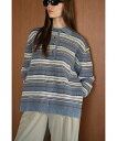 LHP CLANE/クラネ/MULTI BORDER KNIT POLO TOPS エルエイチピー トップス ニット ブルー ブラック ホワイト【送料無料】