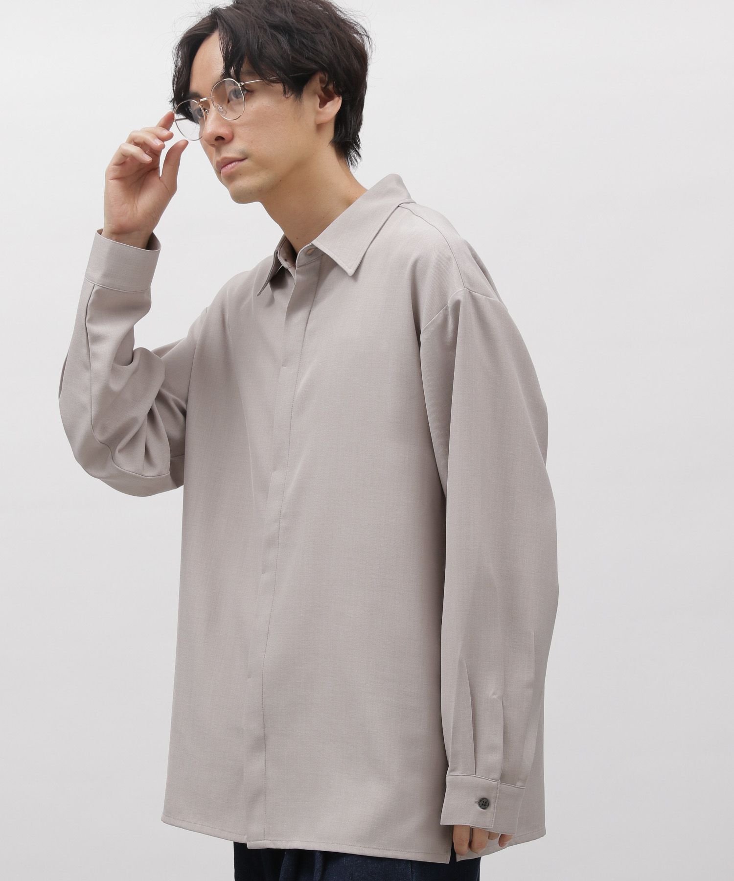 楽天Rakuten Fashion【SALE／28％OFF】LAKOLE DRYPE比翼長袖シャツ ラコレ トップス シャツ・ブラウス グレー グリーン ブルー