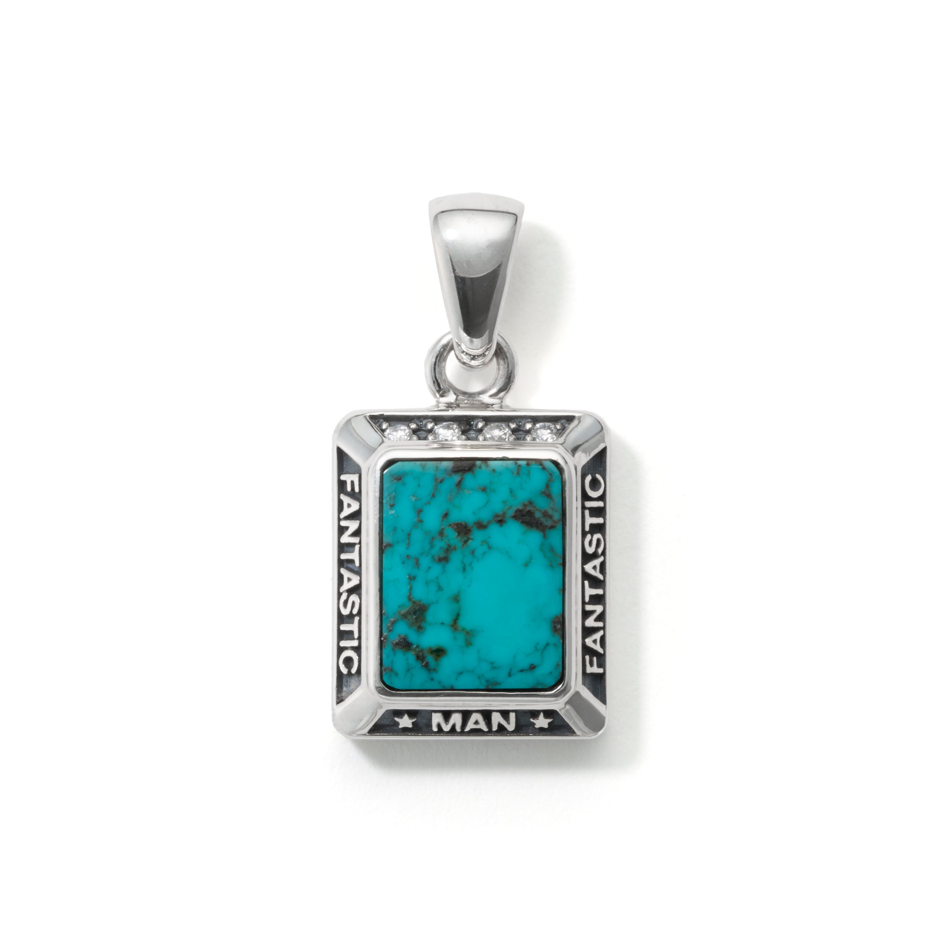FANTASTIC MAN TOP 973 Turquoise ファンタスティック マン アクセサリー・腕時計 ネックレス シルバー【送料無料】