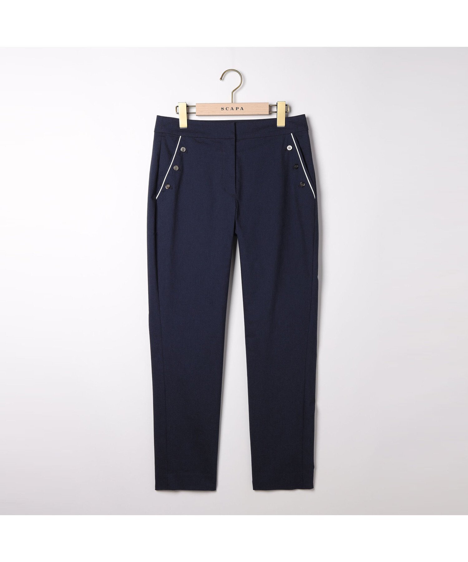 SCAPA ストレッチコットンパンツ スキャパ パンツ その他のパンツ ネイビー グレー