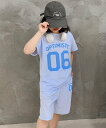 【SALE/30%OFF】aimoha KIDS 【aimoha-KIDS-】キッズ ナンバーロゴTシャツ+ハーフパンツセット アイモハ トップス カットソー・...