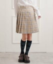 PINK-latte 卒服チェックプリーツスカート ピンク ラテ スカート ロング・マキシスカート ベージュ ネイビー【送料無料】