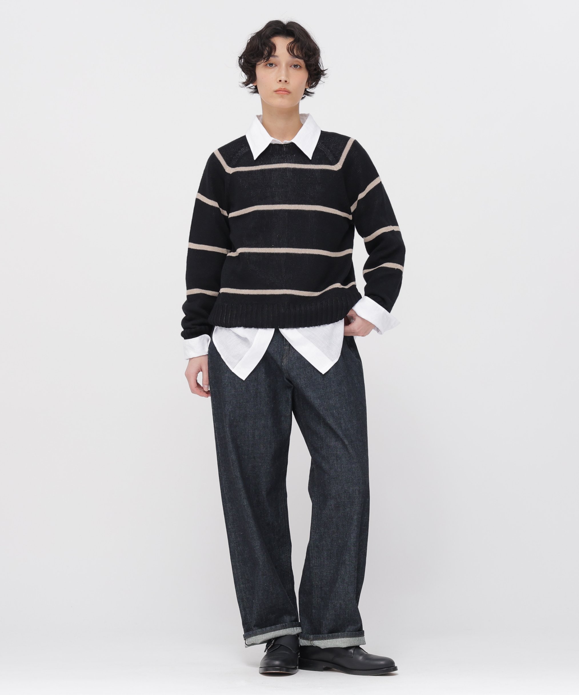 MARGARET HOWELL LIGHT DENIM TROUSERS マーガレット・ハウエル パンツ その他のパンツ ネイビー
