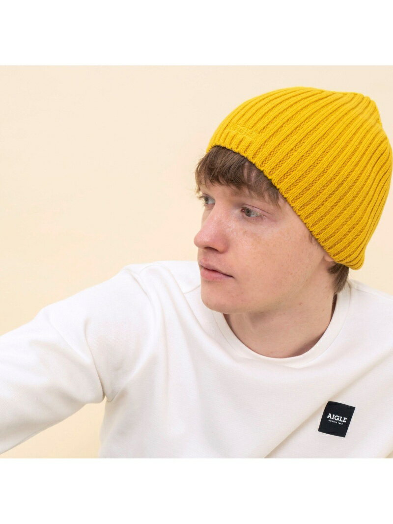 【SALE／50%OFF】AIGLE ALAOBEANIE エーグル 帽子 ニット帽・ビーニー イエロー ネイビー ブラック レッドのサムネイル