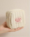 Pochi Pouch Pochi Pouch/(W)キルティング ロゴ スクエア ミニポーチ チェルカ 財布・ポーチ・ケース ポーチ ホワイト