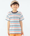 【SALE/40%OFF】SHIPS KIDS SHIPS KIDS:100~130cm / オーガニック コットン ボーダー TEE シップス トップス カットソー・Tシャツ ホワイト ネイビー【送料無料】