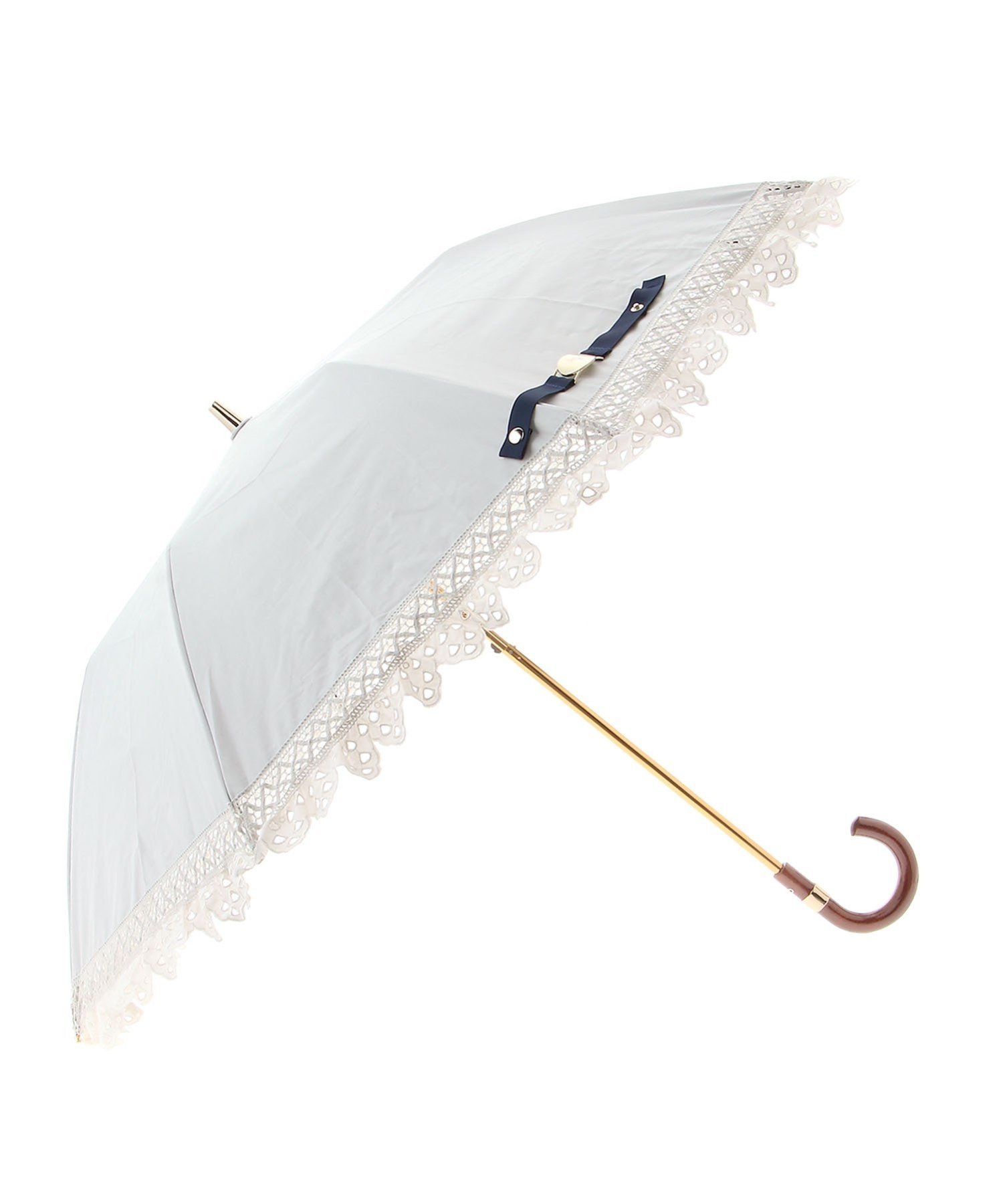 POLO RALPH LAUREN POLO RALPH LAUREN (ポロ ラルフローレン) 日傘 折りたたみ傘 レディース 晴雨兼用 一級遮光 エンブフリル ムーンバット ファッション雑貨 折りたたみ傘 ホワイト カーキ ネイビー ブラック ブラウン【送料無料】のサムネイル