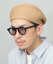 Basiquenti ベレー帽 メンズ 春 夏 サマーベレー シンプル おしゃれ 涼しい 軽い エー.エム.エス. 帽子 ハンチング・ベレー帽 ブラウン ブラッ...