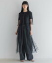 【SALE/36%OFF】yuw 【yuw】シアーシャーリングシャツワンピース ローリーズファーム ワンピース・ドレス ワンピース ブラック ホワイト【送料無料...
