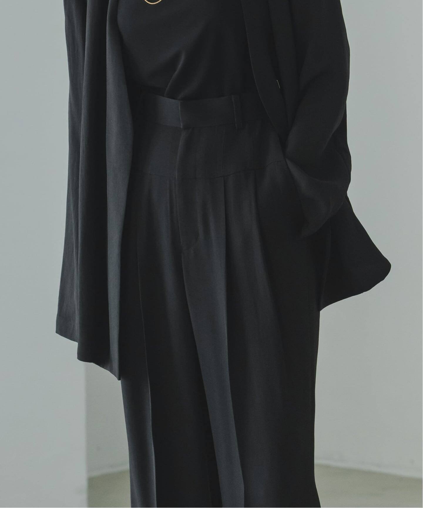 NOBLE 《WEB&一部店舗限定追加》ELENI/エルニ ライトクロスパンツ ノーブル パンツ スラックス・ドレスパンツ ブラック ブラウン