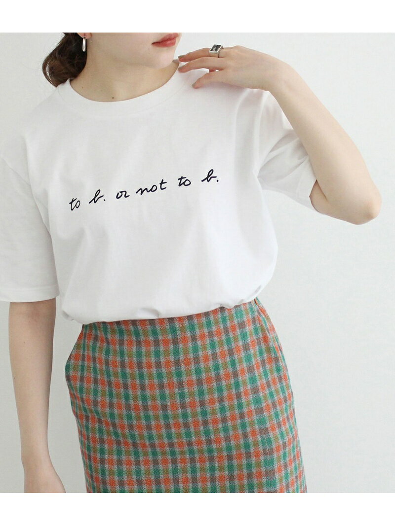 ADAM ET ROPE' FEMME 【agnes b. pour ADAM ET ROPE'】T-SHIRTS SERIGRAPHIE アダムエロペ トップス カットソー・Tシャツ ホワイト ブラック【送料無料】のサムネイル