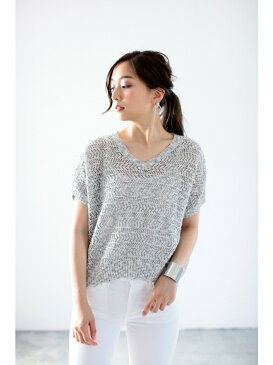 【SALE/70%OFF】AZUL by moussy 7GマルチカラーMIXドルマン半袖プルオーバー アズールバイマウジー ニット【RBA_S】【RBA_E】