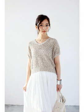 【SALE/70%OFF】AZUL by moussy 7GマルチカラーMIXドルマン半袖プルオーバー アズールバイマウジー ニット【RBA_S】【RBA_E】