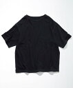 CAHLUMN Boat Neck French Terry T-Shirt t[NXXgA gbvX Jbg\[ETVc ubN lCr[yz