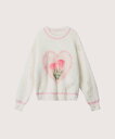 LA POMME petit Fluffy Tulip Heart Sweater/ふわふわチューリップハートセーター ラポミ・プチ トップス ニット ピンク【送料無料】