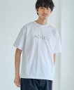 【SALE/41%OFF】RONEL ポンチロゴプリントTシャツ コーエン トップス カットソー・Tシャツ ブラック ホワイト