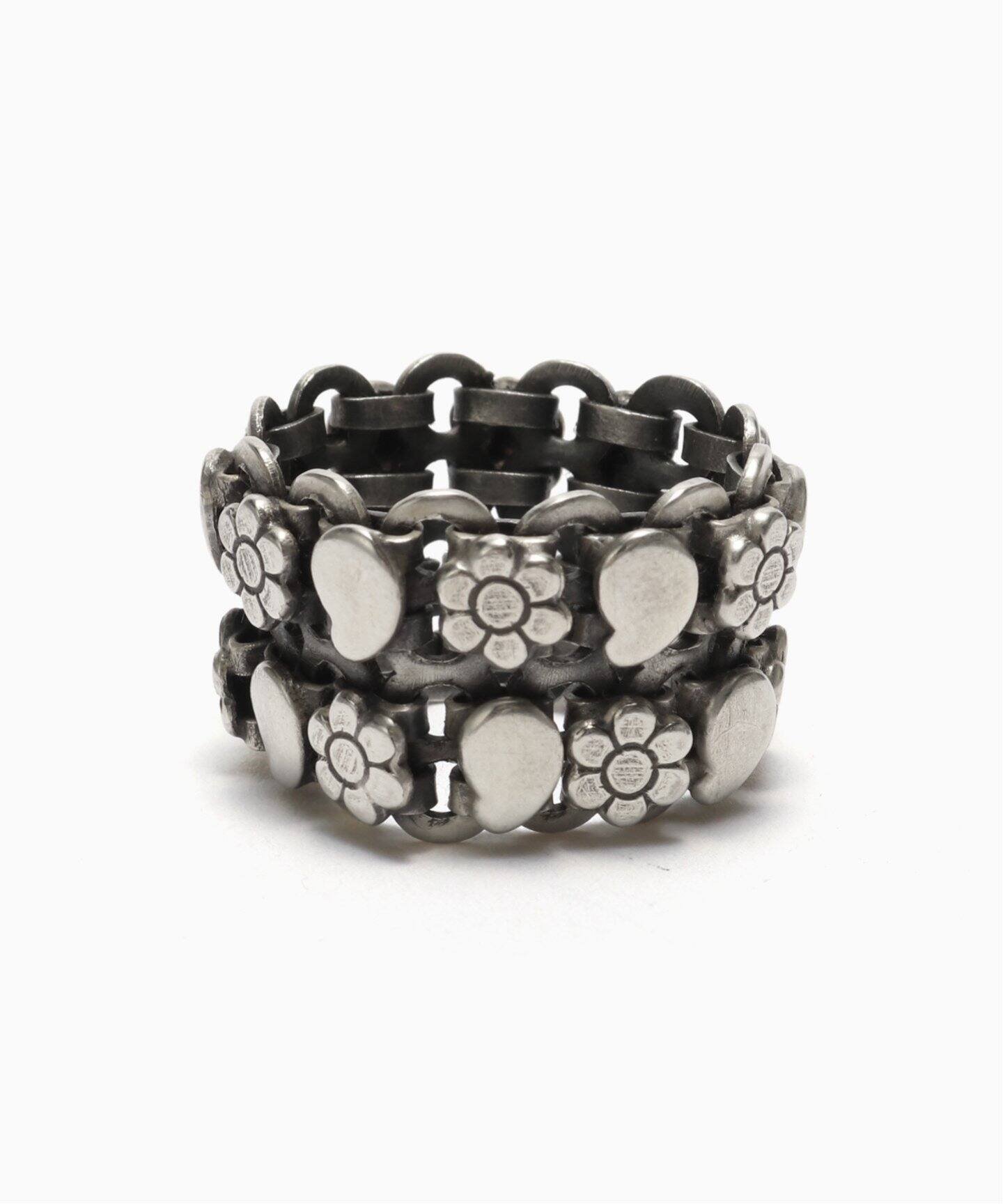 EDIFICE THARU SILVER(タルー シルバー) Double Ring FLOWER エディフィス アクセサリー・腕時計 リング・指輪 シルバー【送料無料】