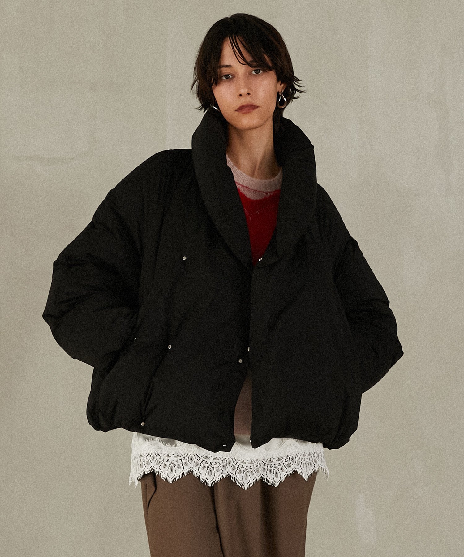 PRANK PROJECT ショールカラーショートダウン プランク プロジェクト ジャケット・アウター ダウンジャケット・ダウンベスト イエロー ブラック【送料無料】のサムネイル