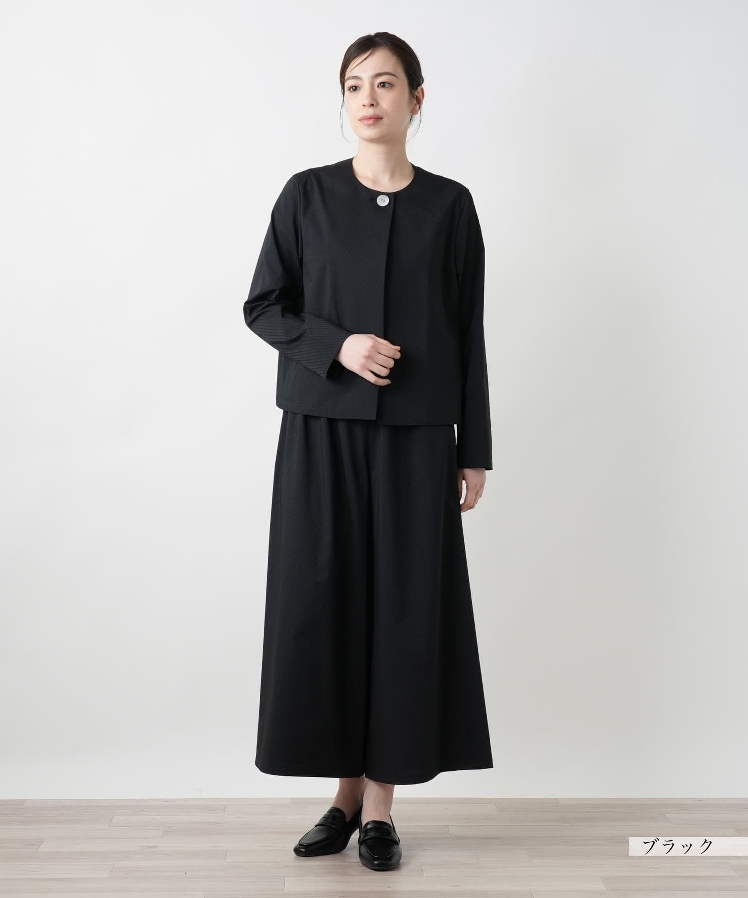 Leilian 【店舗人気】ガウチョパンツ レリアン パンツ その他のパンツ ブラック ネイビー