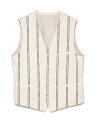 ySALE^50%OFFzH.I.P. by SOLIDO y^gXXzSASHIKO JACQUARED STRIPE GILET ^gXRZvgXgA gbvX xXgEW x[Wyz