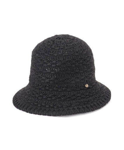 【SALE/30%OFF】SHOO・LA・RUE フェイクペーパー柄編みハット シューラルー 帽子 ハット ブラック ベージュ 【SALE/30%OFF】SHOO・LA・RUE フェイクペーパー柄編みハット シューラルー 帽子 ハット ブラック ベージュ
