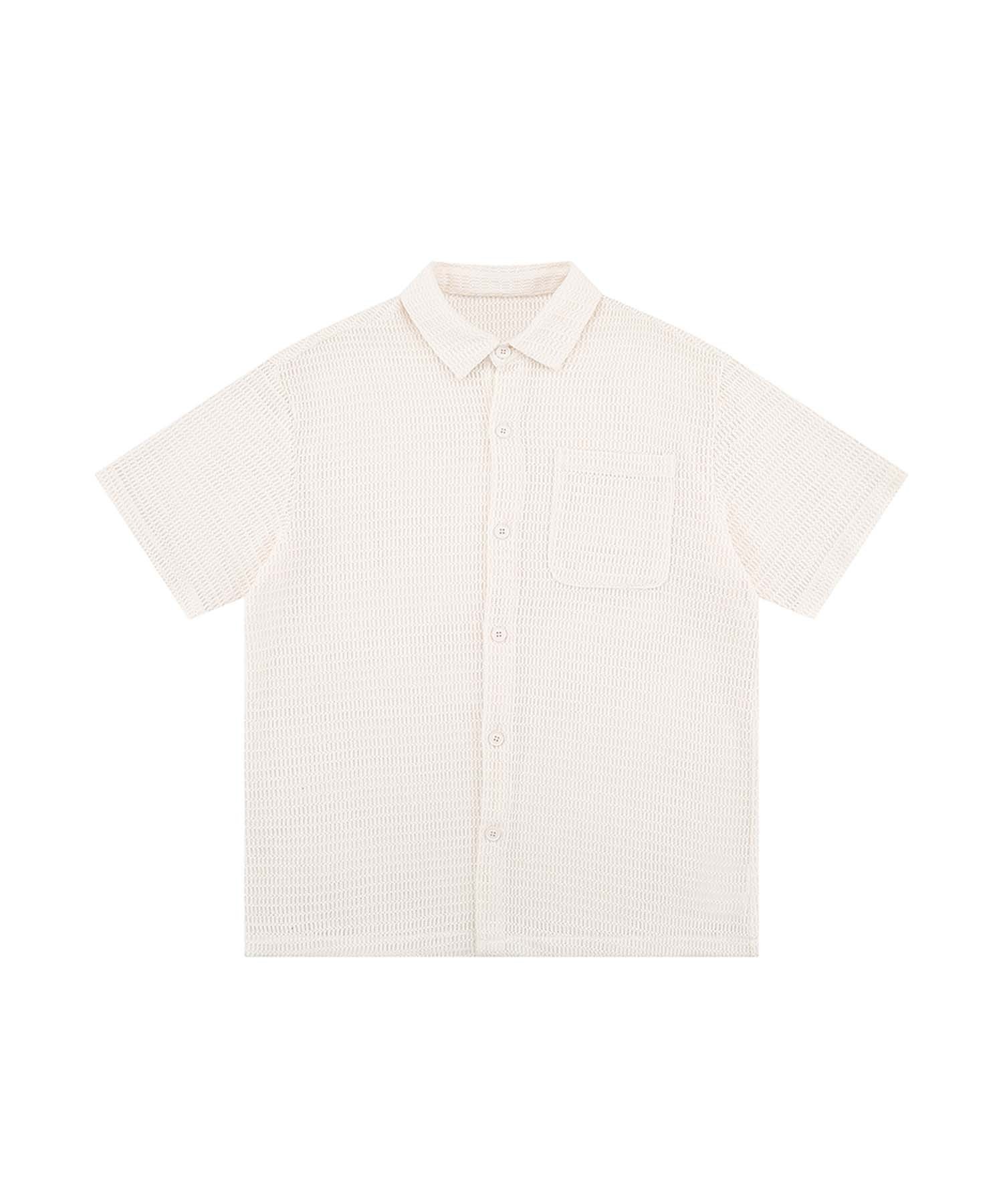 【SALE／20%OFF】aimoha MENS 【aimoha neo】Minimalist Plain Collar Shirt アイモハ トップス シャツ・ブラウス ホワイト ブラック