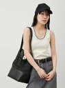 【SALE/50%OFF】Mila Owen 2WAYレイヤードドッキングニットタンク ミラオーウェン トップス ノースリーブ・タンクトップ ブラック グレー ...