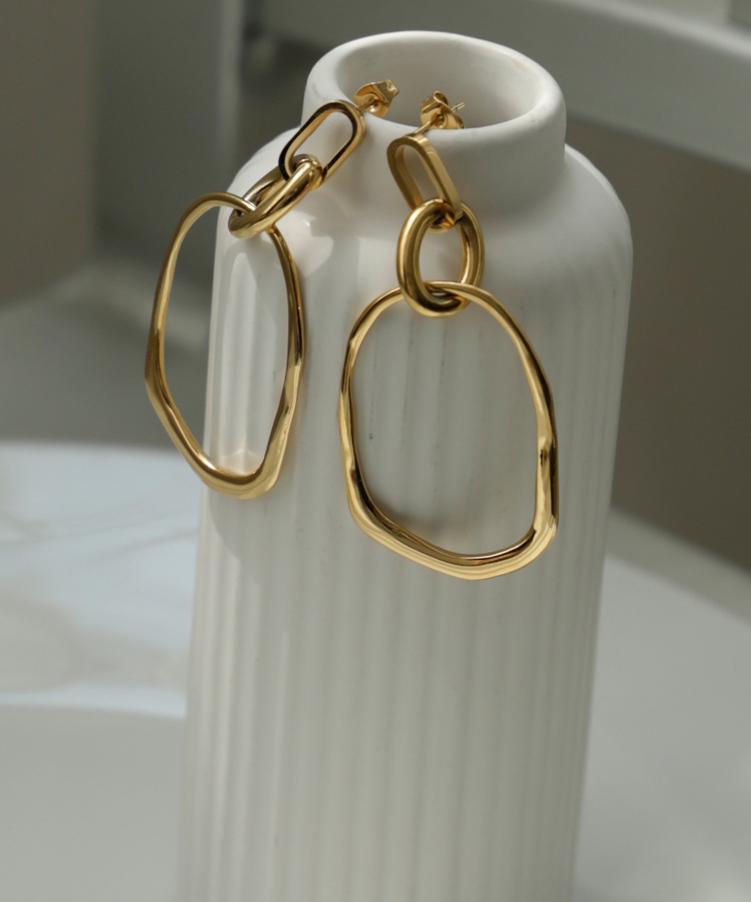 【SALE／42%OFF】aroco 楕円フープピアス レディース 大きめ ゴールド ステンレス アクセサリー ヴィータフェリーチェ アクセサリー・腕時計 ピアス ゴールド
