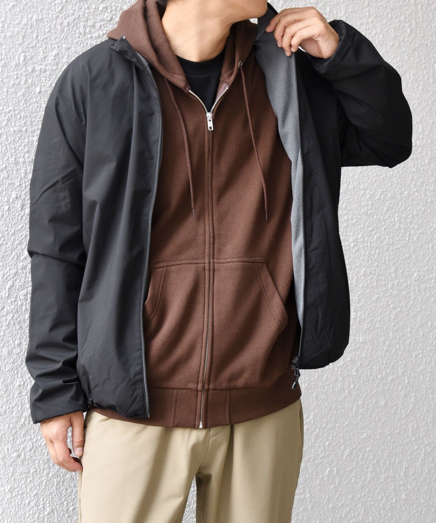 SHIPS any 【WEB限定】SHIPS any:＜撥水/防風/洗濯機可能＞オールウェザー リバーシブル スタンド ブル..