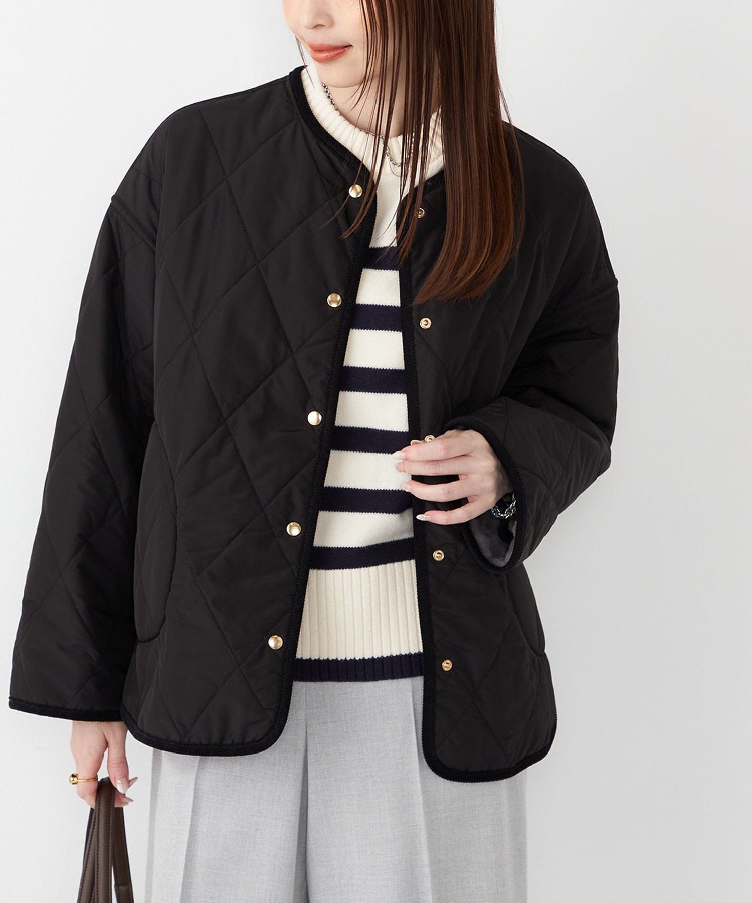 SHIPS Colors 《一部追加予約》SHIPS Colors:リバーシブル キルティング コート◆ シップス ジャケット・アウター その他のジャケット・アウター ブラウン【送料無料】のサムネイル