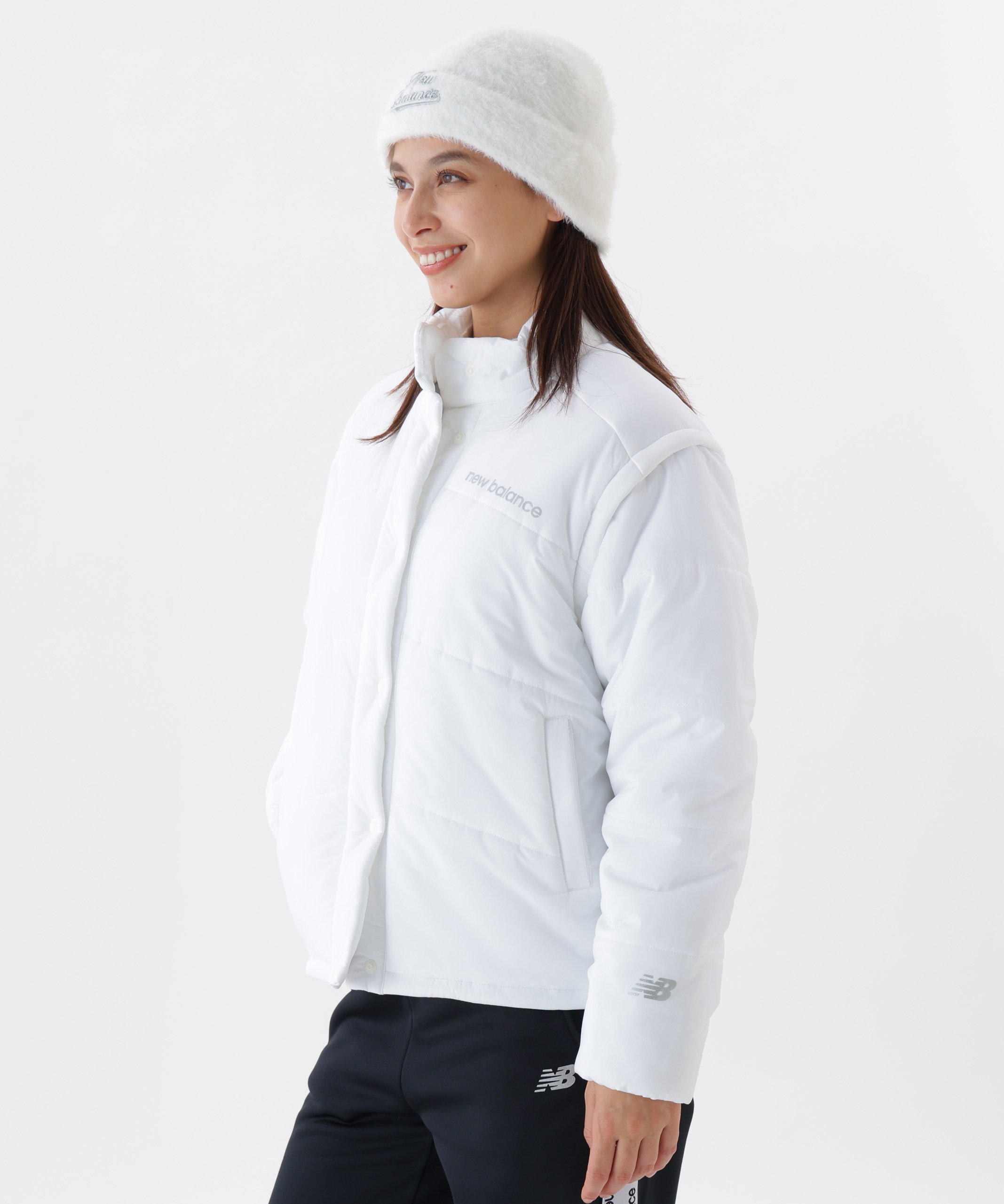 【SALE／30%OFF】New Balance Golf 袖脱着2WAY 中綿 フルジップ ブルゾン (WOMENS) ニューバランスゴルフ ジャケット・アウター ブルゾン・ジャンパー ブラック ホワイト【送料無料】