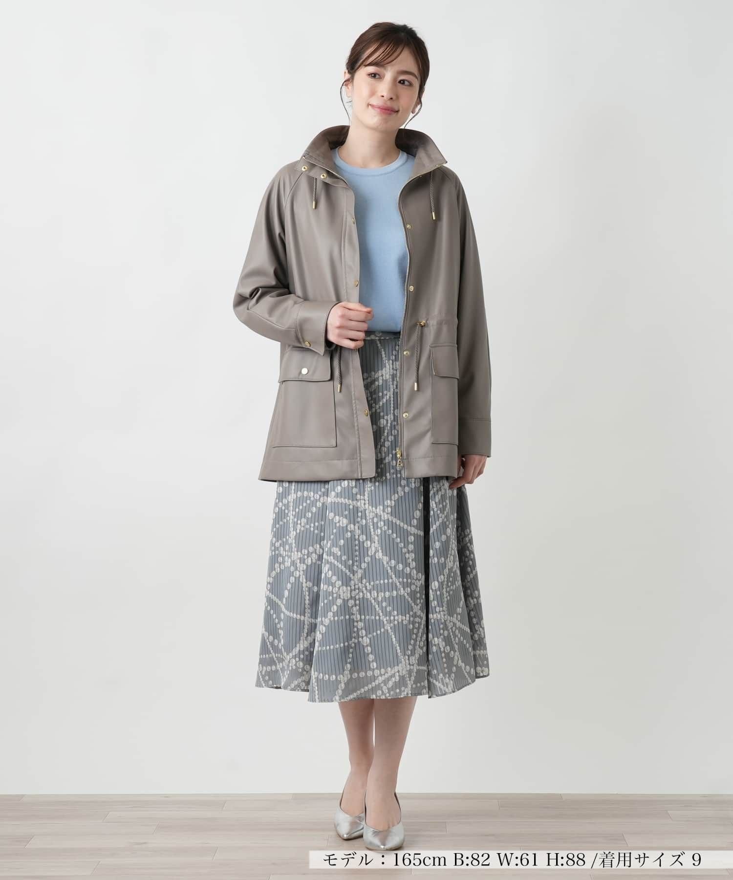 【SALE／52%OFF】Leilian スタンドカラーコート【ROCHAS Premiere】 レリアン ジャケット・アウター ステンカラーコート ブラウン【送料無料】