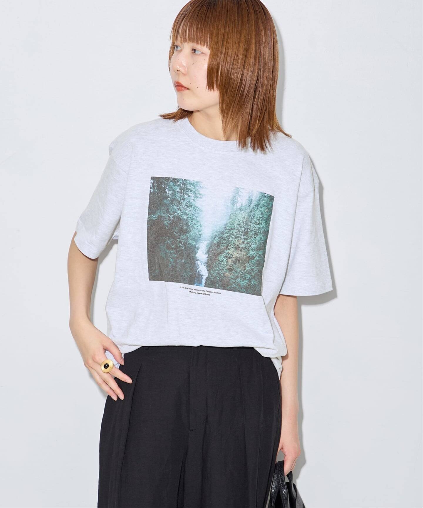 JOURNAL STANDARD L'ESSAGE 《追加》POETMEETS DUBWISE CANADIAN ROCKIES Tシャツ ジャーナルスタンダード レサージュ トップス カットソー・Tシャツ グレー
