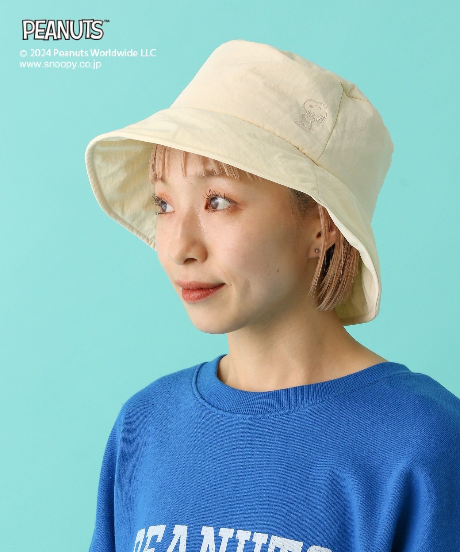 【SALE／35%OFF】LEPSIM 【PEANUTS】ナイロンバケハ レプシィム 帽子 ハット ブラック ホワイト