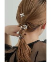 niana フラワーモチーフヘアピン3本セット Uピン パール ビーズ ヘアアクセサリー 花 ビーフラット ヘアアクセサリー その他のヘアアクセサリー シルバー...