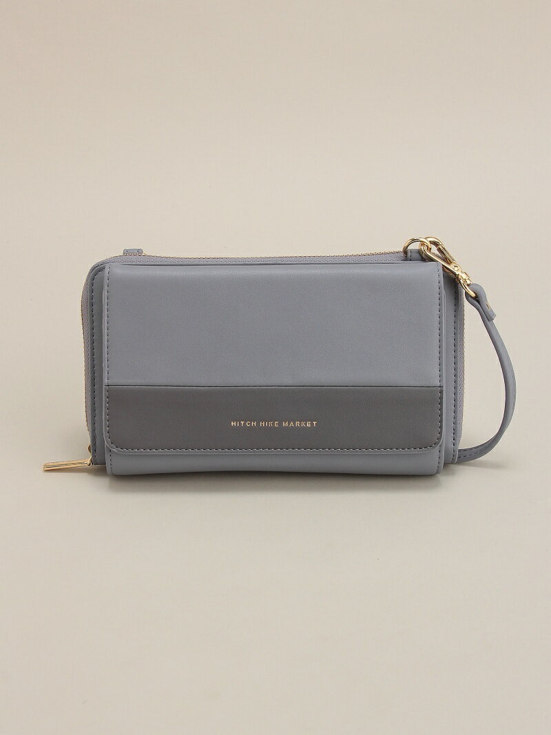 バイカラーお財布ショルダー ヒッチハイクマーケット 財布/小物【送料無料】