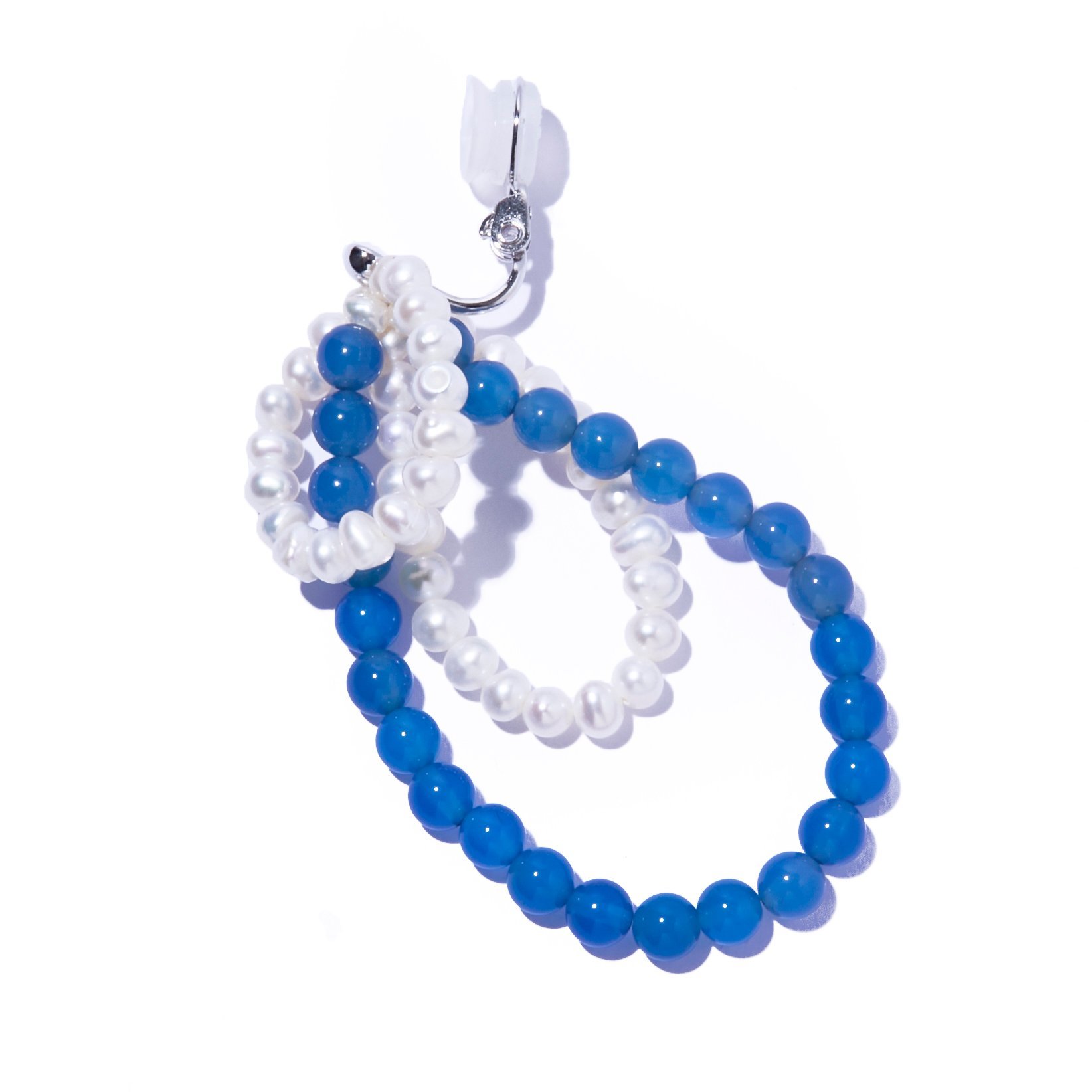 IRIS47 IRIS 47/fabiana blue agate earring/ファビアナ ブルーアゲート イヤリング フォブ アクセサリー・腕時計 イヤリング・イヤーカフ ブルー【送料無料】