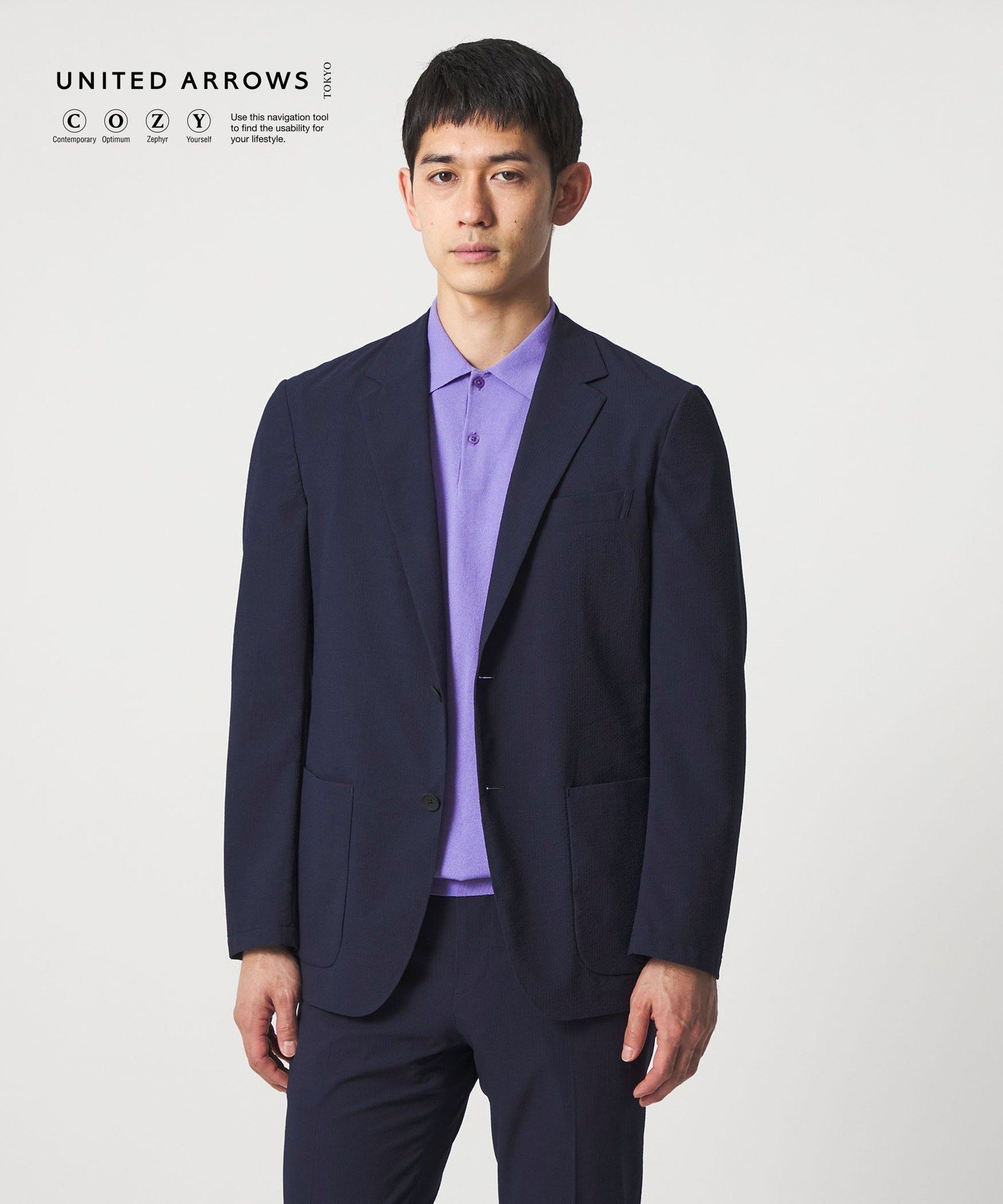 UNITED ARROWS ライトサッカー 2ボタン テーラード ジャケット UA COZY ウォッシャブル 2WAYストレッチ ユナイテッドアローズ ジャケット・アウター テーラードジャケット・ブレザー グリーン ネイビー【送料無料】（楽天・Rakuten Fashion）
