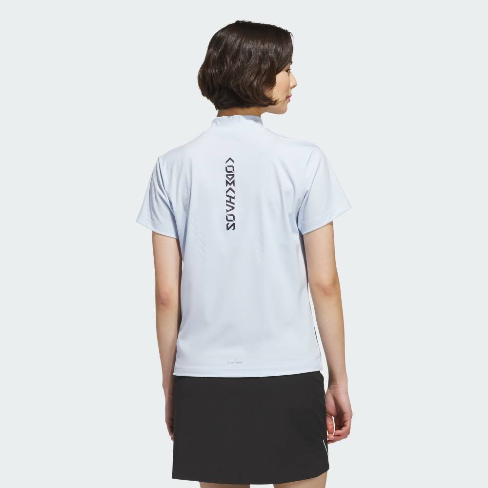 【公式】アディダス adidas 返品可 コードカオス モックネック 半袖シャツ アディダス トップス カットソー・Tシャツ ブルー