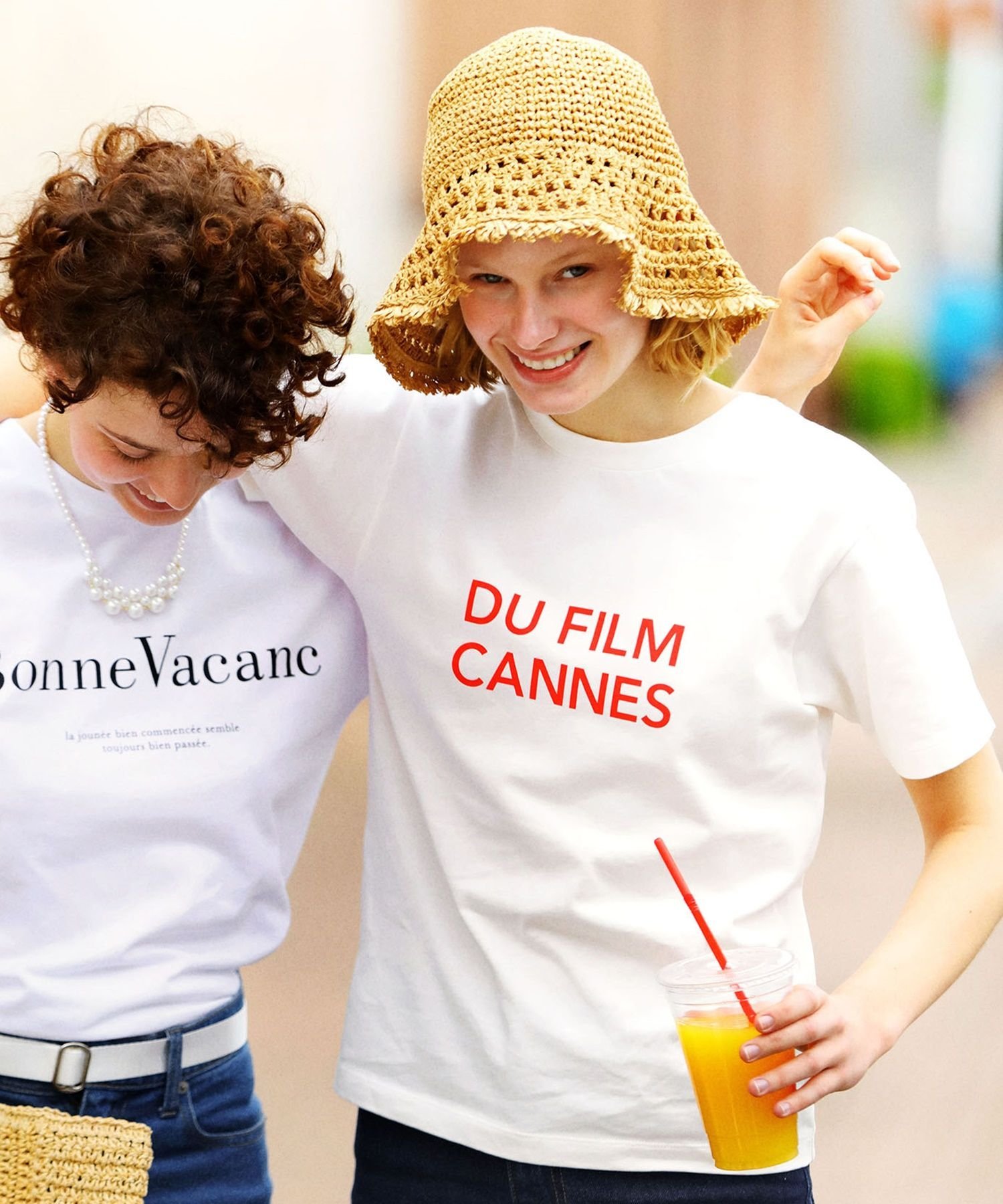 【SALE／50%OFF】niko and ... (W)フレンチロゴアソートTEE ニコアンド トップス カットソー・Tシャツ ホワイト ブラウン グリーンのサムネイル