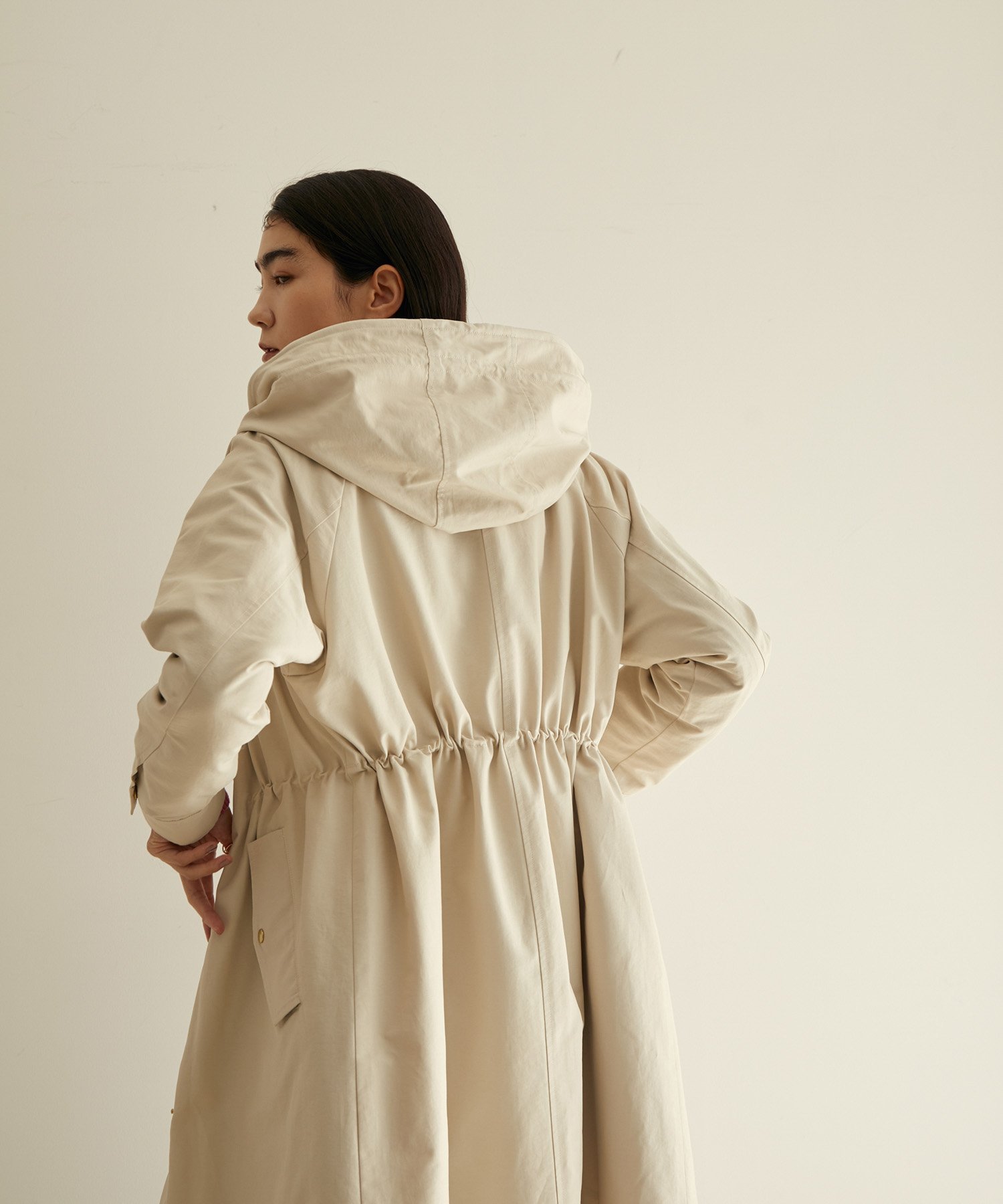 【SALE／30%OFF】SALON adam et rope' [キルティングライナー付]ミリタリークロスフードコート / マウンテンパーカー サロン アダム エ ロペ ジャケット・アウター マウンテンパーカー ベージュ カーキグリーン【送料無料】