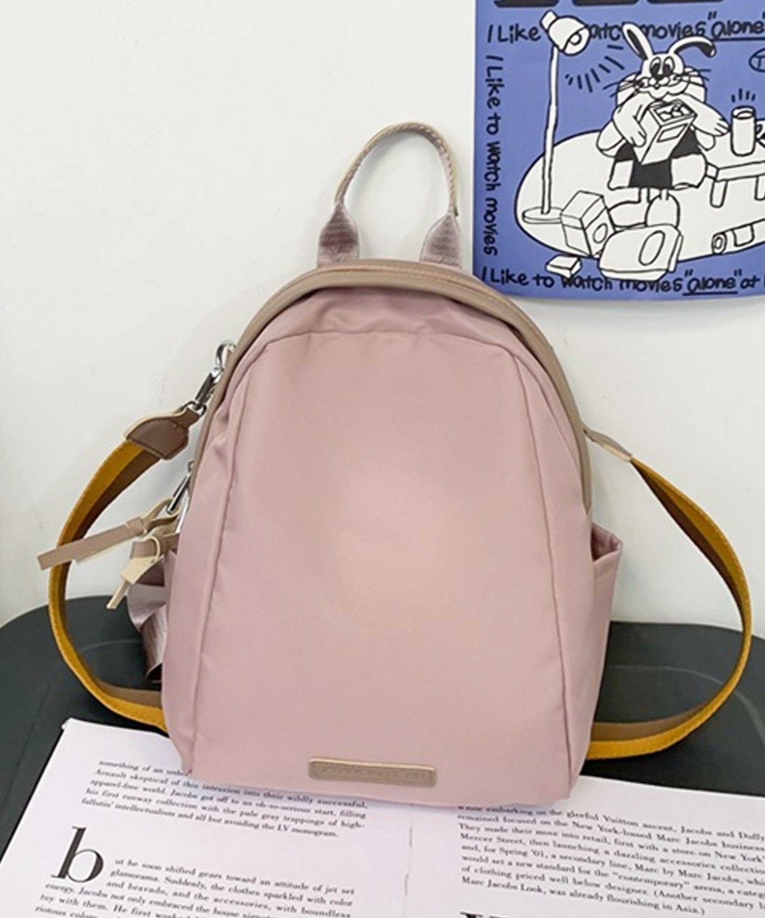 即決☆MCM】リュック ピンク 総ロゴ レザー レディース バックパック