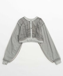 MAISON SPECIAL Layered Tulle Cardigan メゾンスペシャル トップス カーディガン グレー ブラック ホワイト レッド【送料無料】