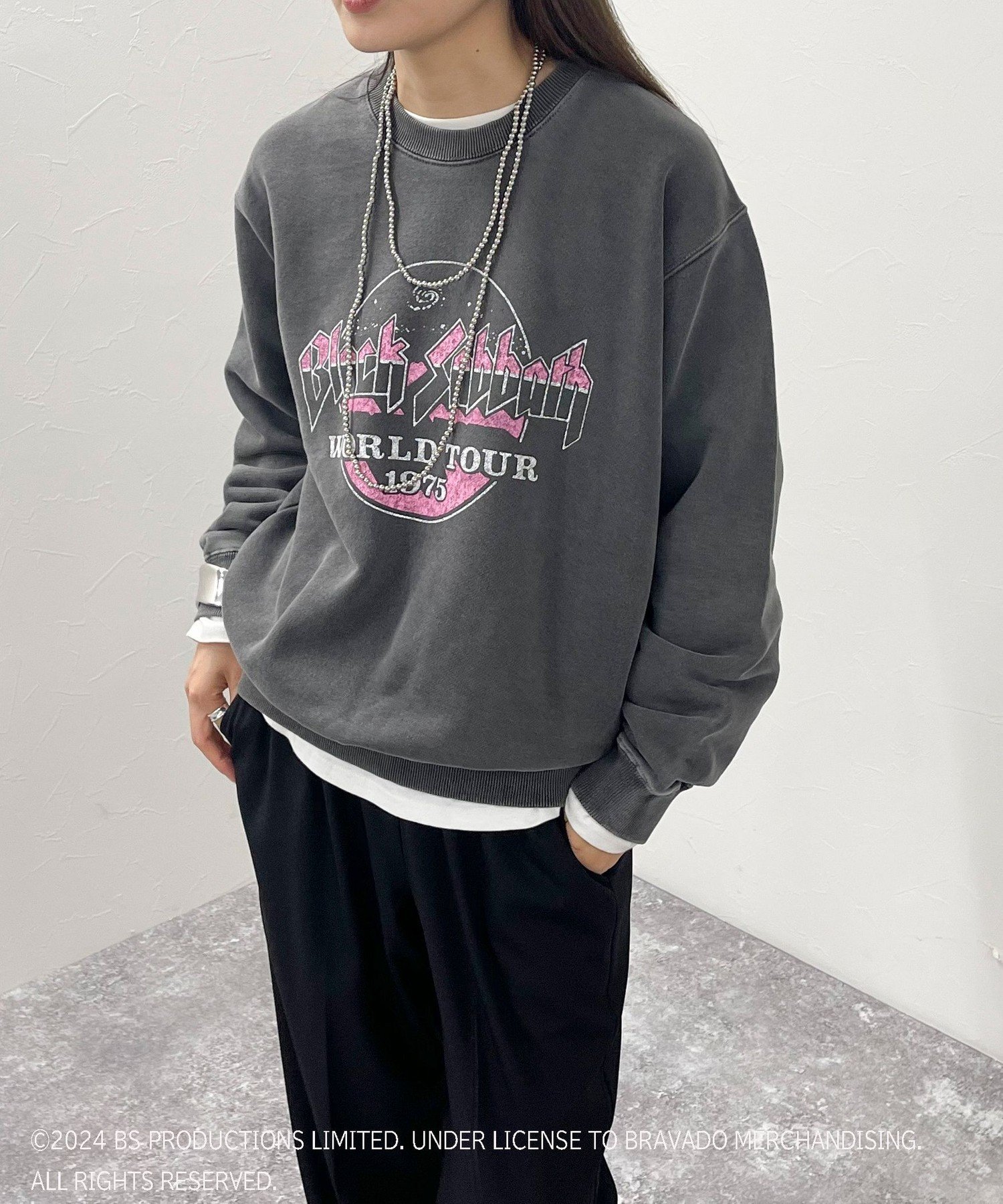 fredy emue 【GOOD ROCK SPEED/グッドロックスピード】BANDプリント裏毛スウェット フレディ アンド グロスター トップス カットソー・Tシャツ グレー ブルー ピンク【送料無料】のサムネイル