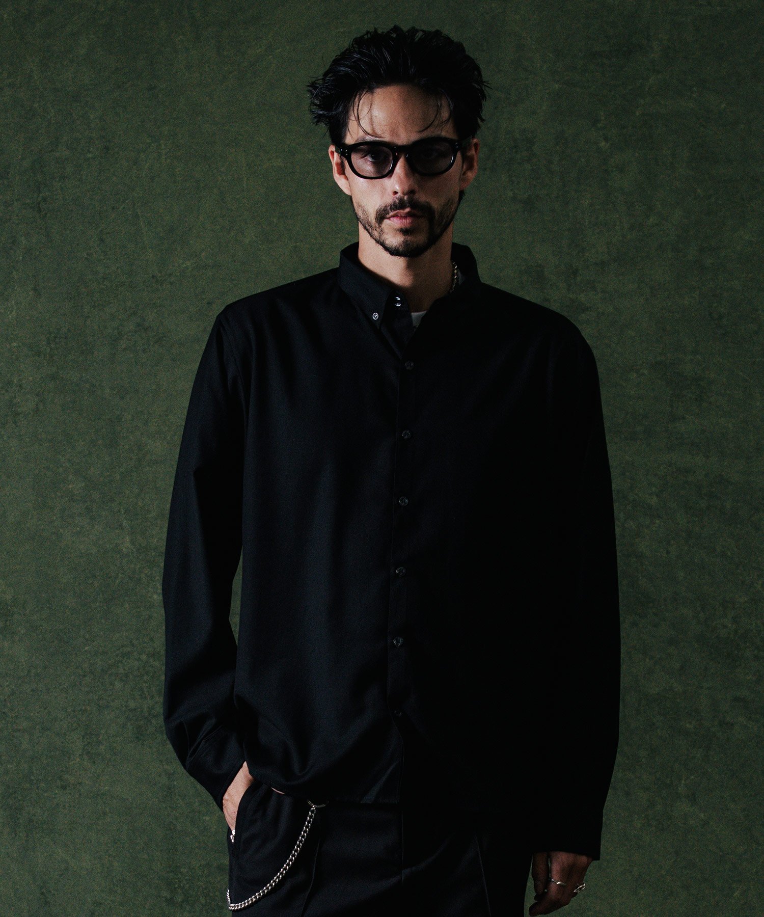 THE CRIMIE B.D LONG SLEEVE SHIRT ガーデン トップス シャツ・ブラウス グレー ブラック【送料無料】