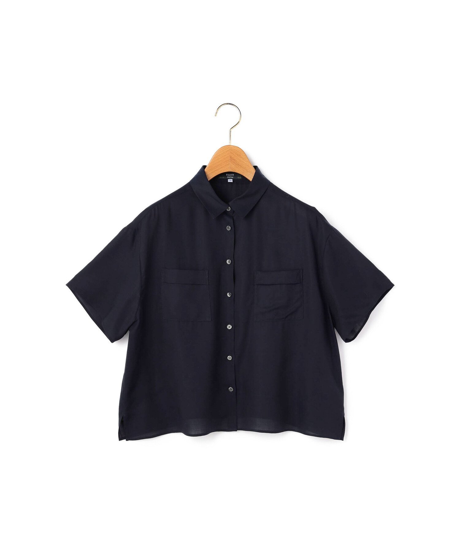 KEITH ウォッシャブルキュプラブラウス キース トップス シャツ・ブラウス ベージュ レッド ブルー ネイビー