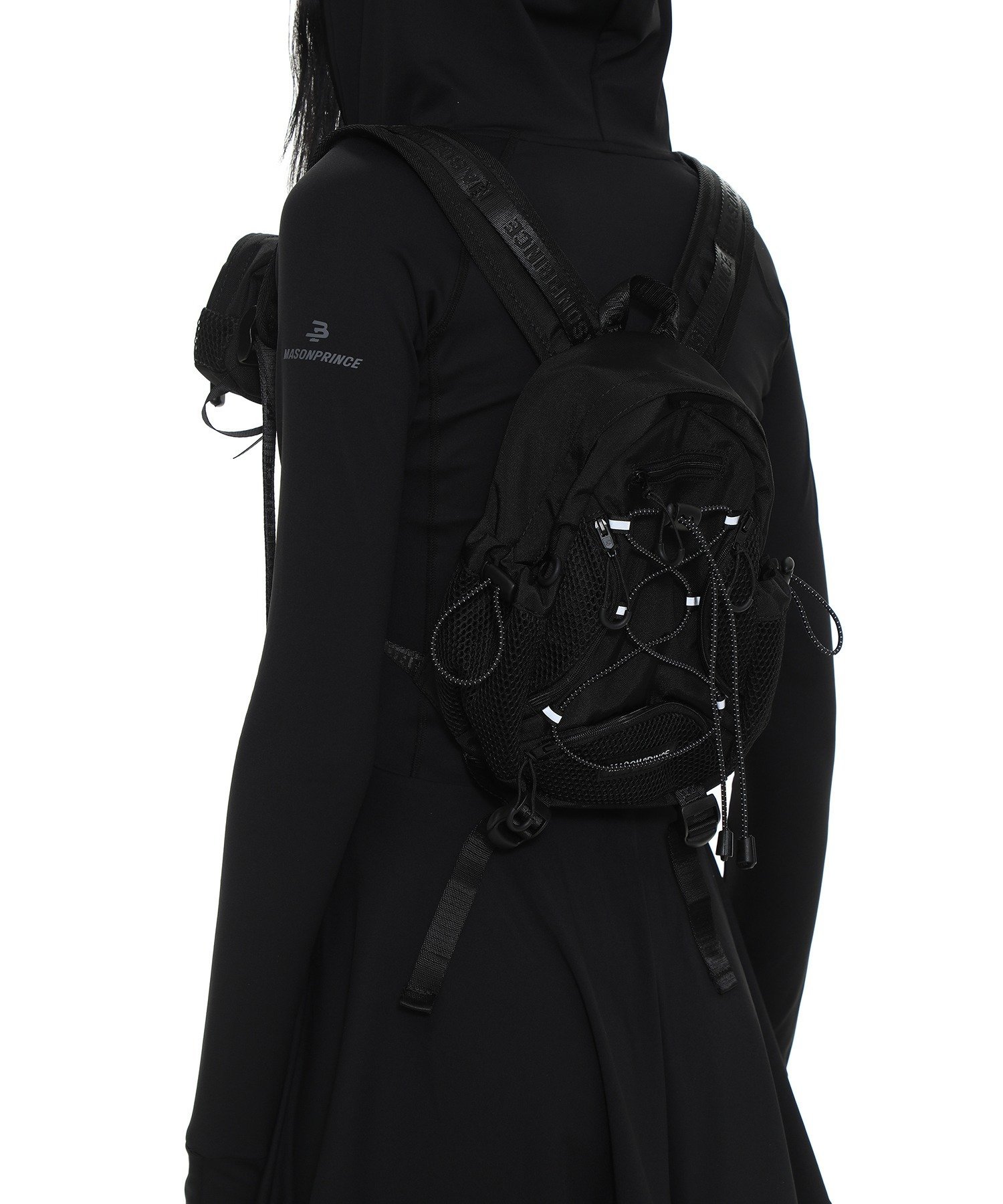 MASONPRINCE ミニサイズ サイドポケット付き リュック バックパック BB2152【MASONPRINCE】 チュクラ バッグ リュック・バックパック ブラック【送料無料】